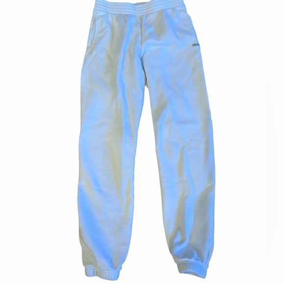 TNA Pants - Aritzia TNA Sweatfleece cozy fleece perfect fit sweatpants white 2XS